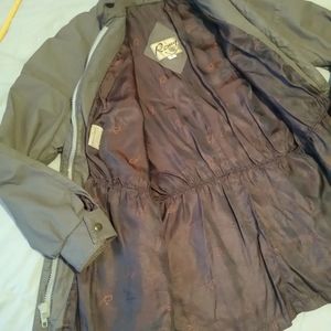 Women’s Remy finest Leather embroidered lining Jacket size 8 vintage 3/4 sleeve